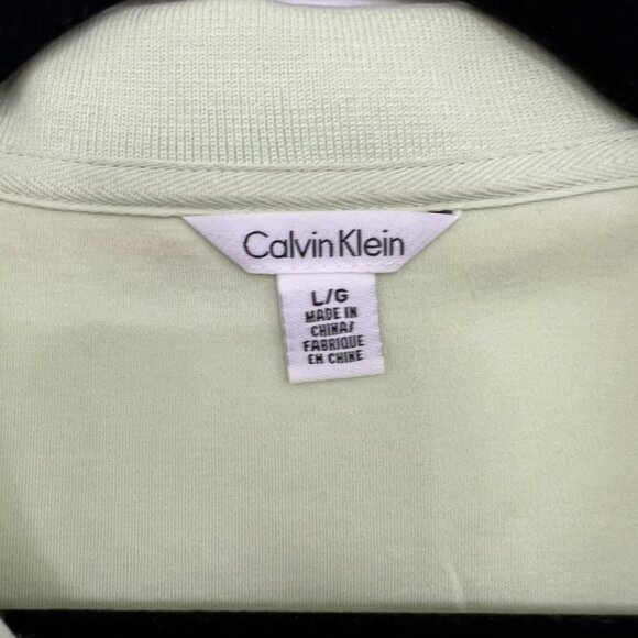 Calvin Klein Polo Shirt Light Green Casual Large - Picture 3 of 5